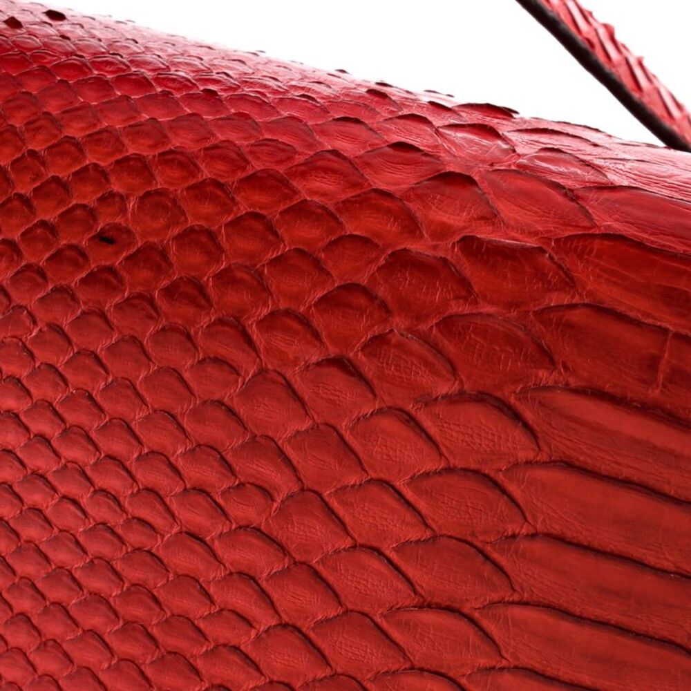 Celine Classic Box Bag Python Medium Red - image 6